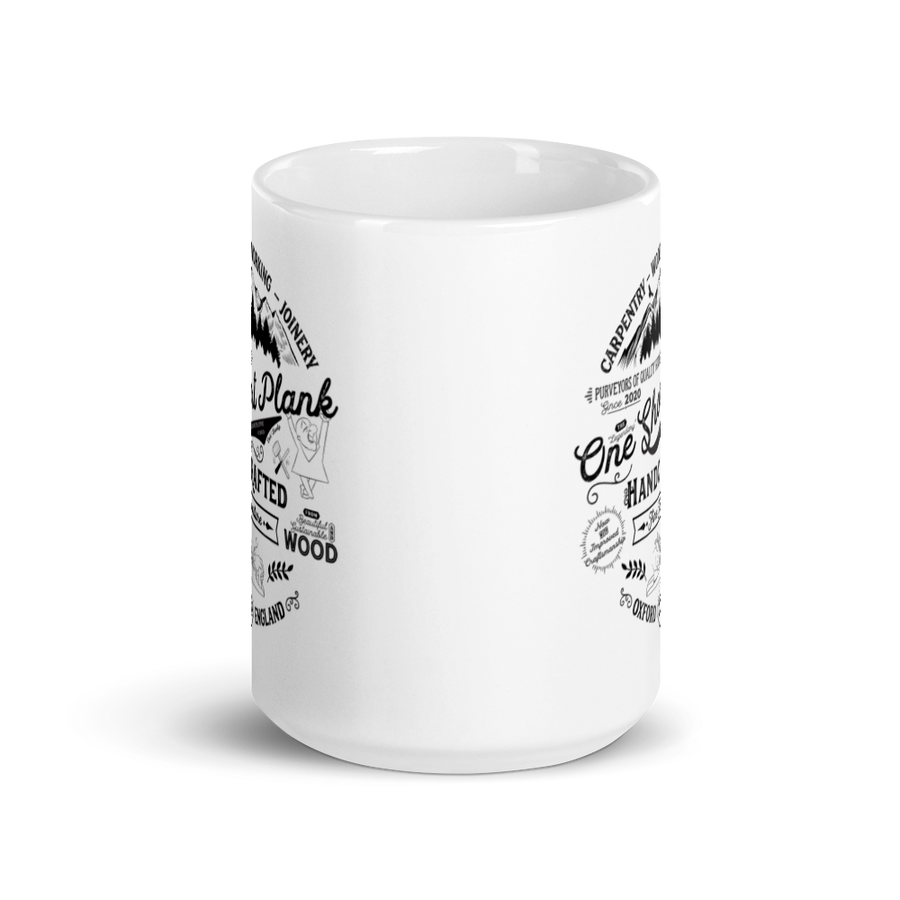 White glossy mug - One Short Plank